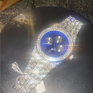 ICED OUT MENS POLAR BLUE PAVE WATCH 40mm NEW BOXED !!!!
